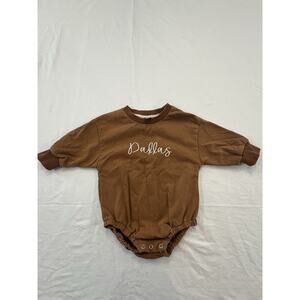 Monogrammed “Dallas” 18-24 Months Long Sleeve Bubble Boys Thanksgiving Fall